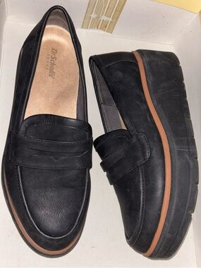 Woman's Loafers Dr. Scholl's Nice Day Max Wedge Penny Loafer Black 8.5